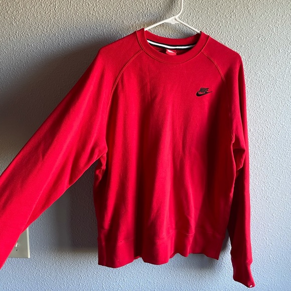 Nike Vintage Logo Crew Neck Jumper Red Heather